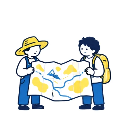 地図を広げて話し合う人たち